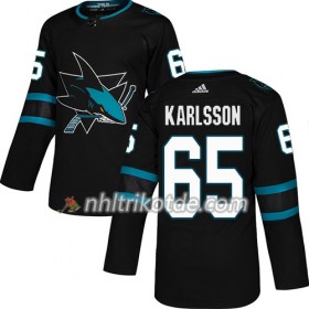 San Jose Sharks Trikot Erik Karlsson 65 Adidas Alternate 2018-19 Authentic - Herren